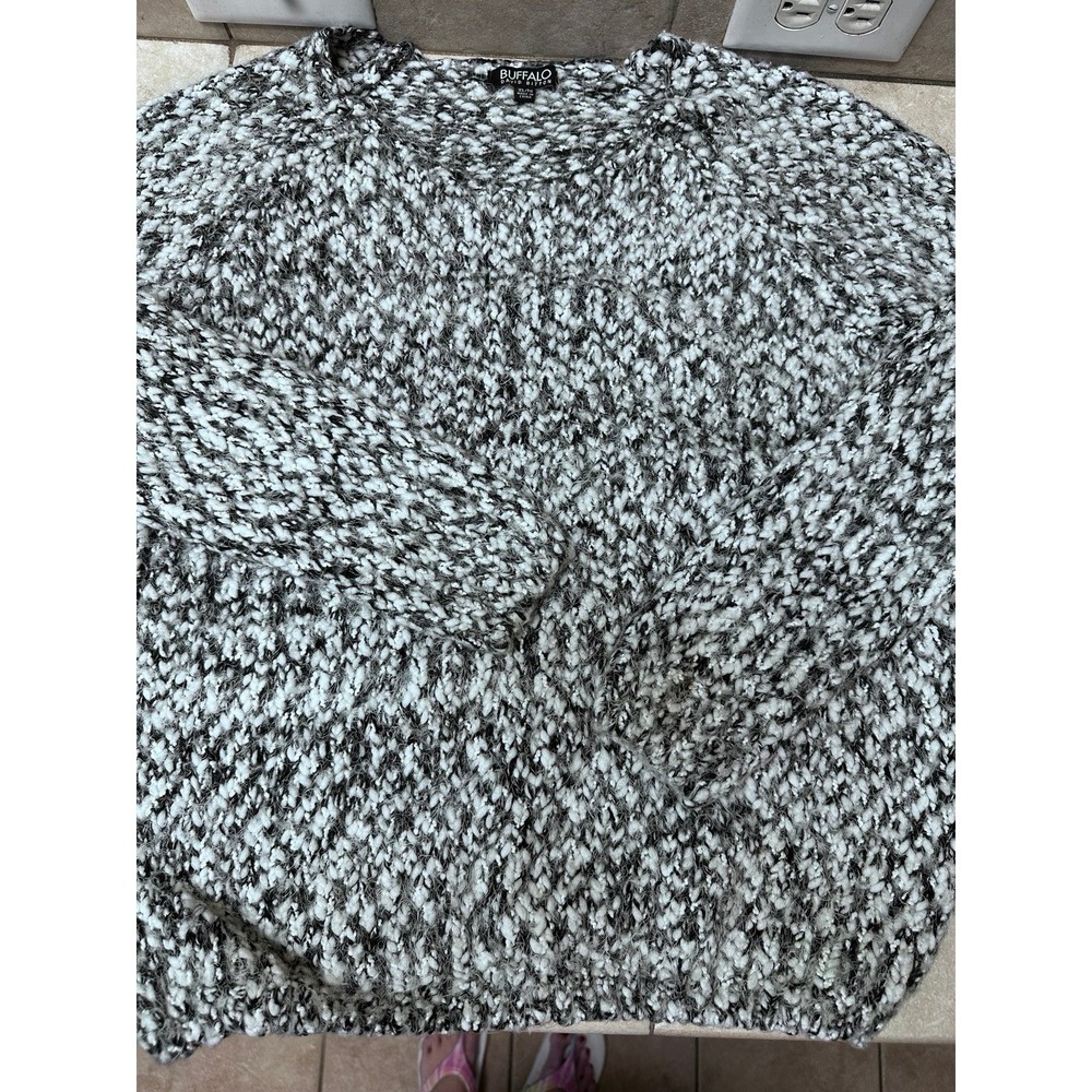 Buffalo David Bitton Textured Sweater,‎ Women's XL, Black and White